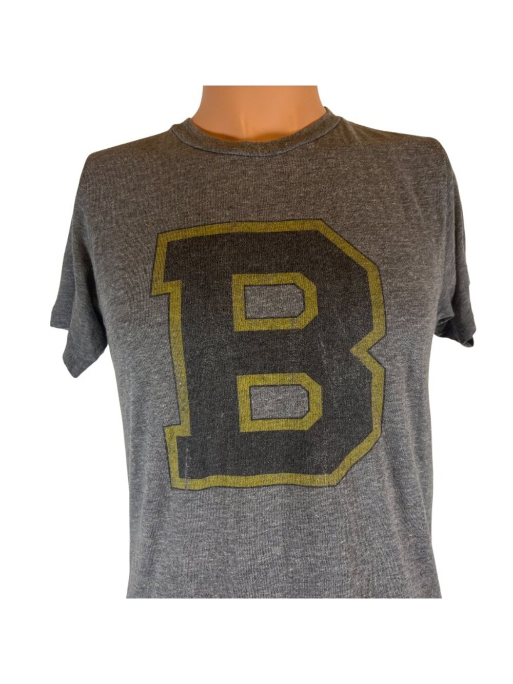 Boston Bruins T Shirt Mens Size S Gray NHL Hockey Retro